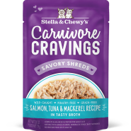 Stella&Chewys Cat CarnivoreCravingsShrds SlmTn&Mkrl 24/2.8oz