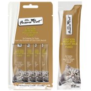 Fussie Cat Treats SprPrm Chkn/Beef in GoatMlkPuree 4/0.5oz