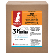 3P Naturals Dog Non-Medicated Beef with Organ 5/1lb