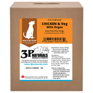 3P Naturals Dog Non-Medicated Chicken & Veg with Organ 5/1lb