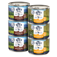 ZIWI Peak Dog Beef/Chicken Variety Pack 6/6oz Cans
