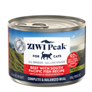 ZIWI Peak Cat Beef w/SouthPacificFish 12/6.5oz cans