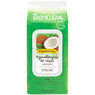TropiClean Grooming Wipes Hypoallergenic FragranceFree 100pk