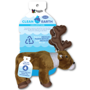 Spunky Pup Clean Earth Recycled Plush Caribou Small
