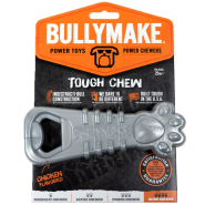 Bullymake Dog Toy Tough Chew Nylon Paw Opener Slvr Chkn Flvr
