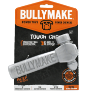 Bullymake Dog Toy Tough Chew Nylon Hammer Silver Beef Flvr