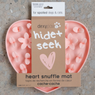 Dexypaws Dog Enrichment Snuffle Mat Heart Blush Pink
