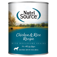 NutriSource Dog Chicken & Rice 12/13oz
