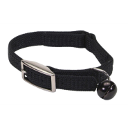 Sassy SnagProof Nyl Safety Cat Collar Black 10"