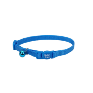 SafeCat Adj Nyl Bkwy Collar Blue Lagoon 12"