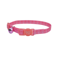 Safecat Fashion Bkwy Collar 12" Pink Dots