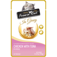 Fussie Cat Premium Chicken w/Tuna in Gravy 12/2.47oz