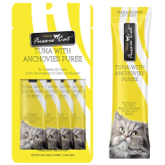 Fussie Cat Treats Premium Tuna Anchovies Puree 4/0.5oz