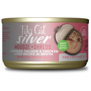 Tiki Cat Silver Chkn Slm & Chkn Liver Mousse&Shreds 12/2.4oz