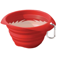 Kurgo Dog Collaps-A-Bowl Travel Bowl Red 24 oz