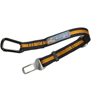 Kurgo Dog Direct to Seatbelt Carabiner Tether Orange 15-22"