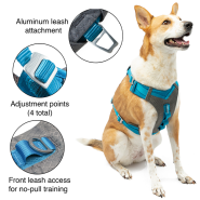 Kurgo Dog Journey Air Harness Blue Large