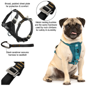 Kurgo Dog Enhanced Strength Tru-Fit Car Harness Ink Blue Sm