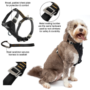 Kurgo Dog Enhanced Strength Tru-Fit Car Harness Black X-Lrg