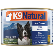 K9 Natural Dog Beef 12/6oz Cans