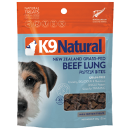 K9 Natural Dog Treats Protein Bites Beef Lung 2.1oz