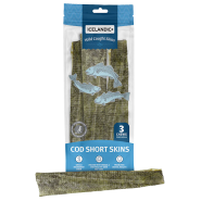 Icelandic+ Dog Cod Skin Strips Short 8-10" 3pk