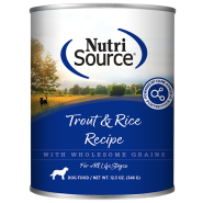 NutriSource Dog Trout & Rice 12/12.3oz