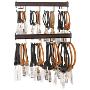 Circle T Dog Collar Display Black & Tan 32pc