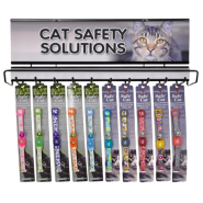 SafeCat Magnetic Buckles & GID Collar Display