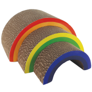 Coastal Turbo Cat Scratcher Rainbow Stack MultiColor O/S