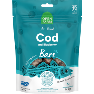 Open Farm Dog Treats Air-Dried Bars Cod&Blueberry 4.1oz